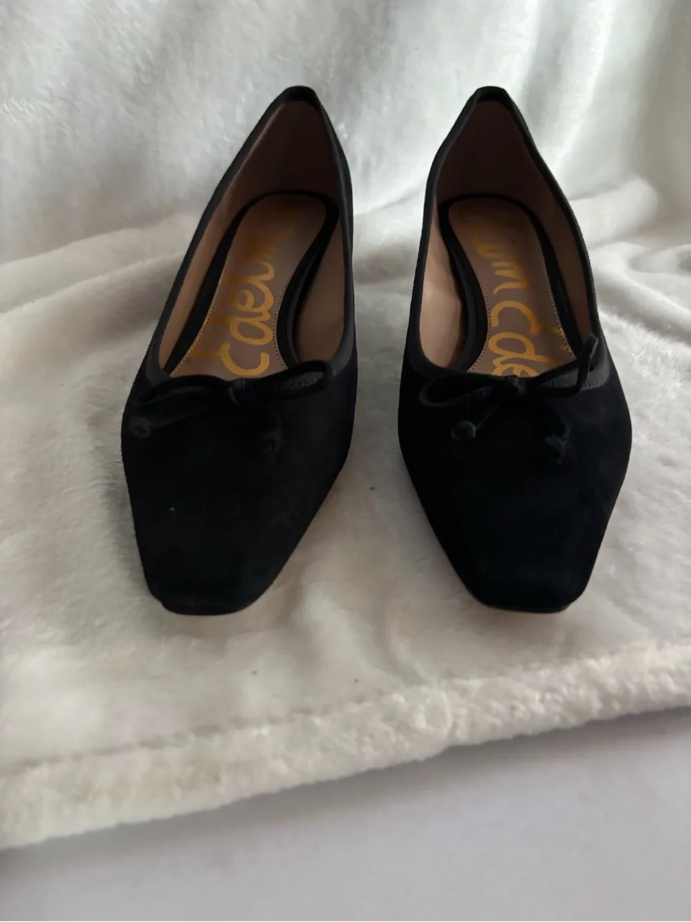 Sam Edelman Rinda Pointed Almond Toe Ballet Low Heel Pumps Black Size 10